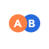 two circles with letter A and B indicating there are two different modes